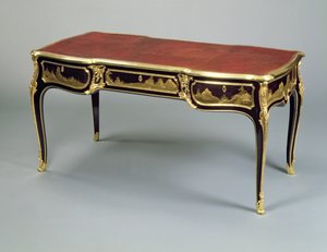Louis XV Bureau Plat、c.1775（漆塗りのエボナイズドウッド）